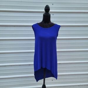 THX Thanx Collection Women's Purple Stretch Assymetric Sleeveless Top sz M